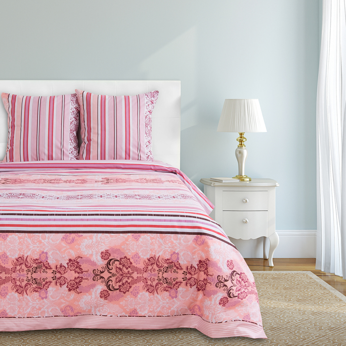 Постельное бельё "Этель" 1,5 сп., Август, размер 143х215 см, 150х214 см, 70х70 см - 2 шт., 100% хлопок, бязь, 125 г/м2