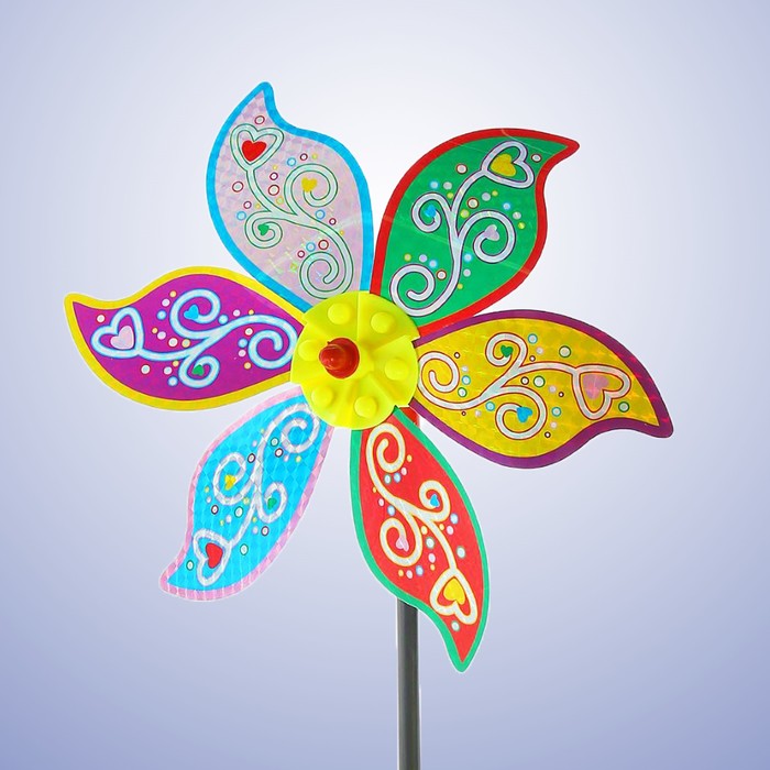 Ветерок "Цветок" лепестки с узором, голографический