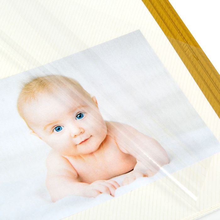 Фотоальбом на 20 магнитных листов с рамкой на несколько окошек "Мне 1 год", голубой