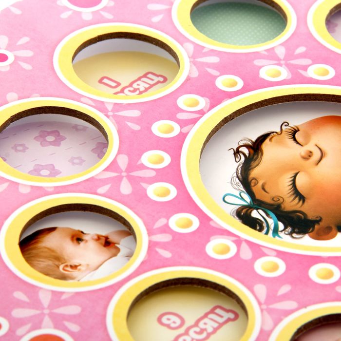 Фотоальбом на 20 магнитных листов с рамкой на несколько окошек "Наша доченька"