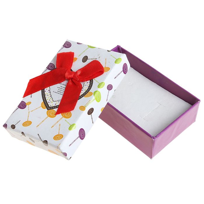 Коробочка подарочная под кулон/серьги/кольцо "МИКС рисунок", 8*5*2,5, цвет МИКС