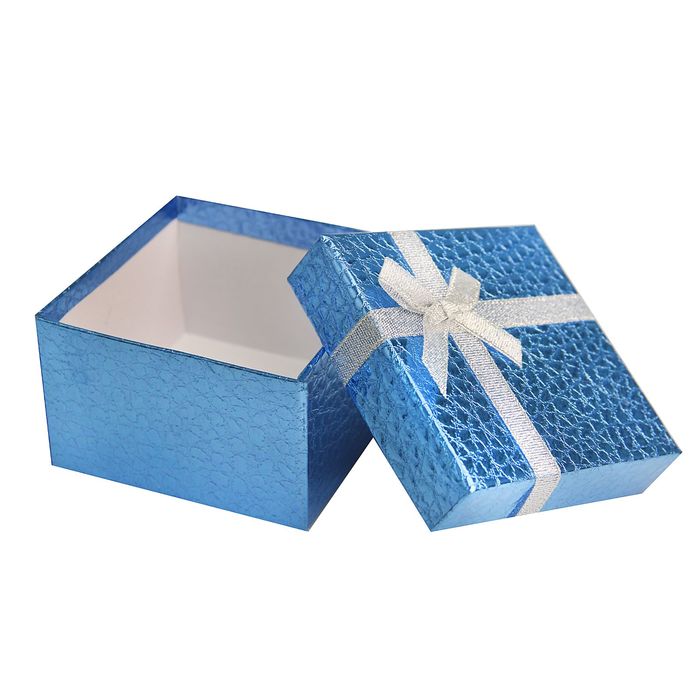 Коробка подарочная "Блеск", цвет синий, 9 х 9 х 5,5 см