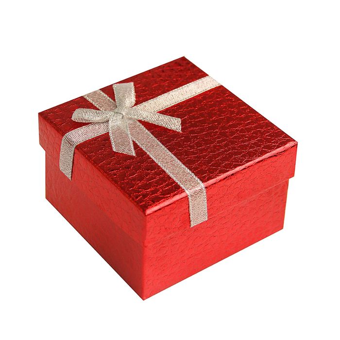 Коробка подарочная "Блеск", цвет красный, 9 х 9 х 5,5 см