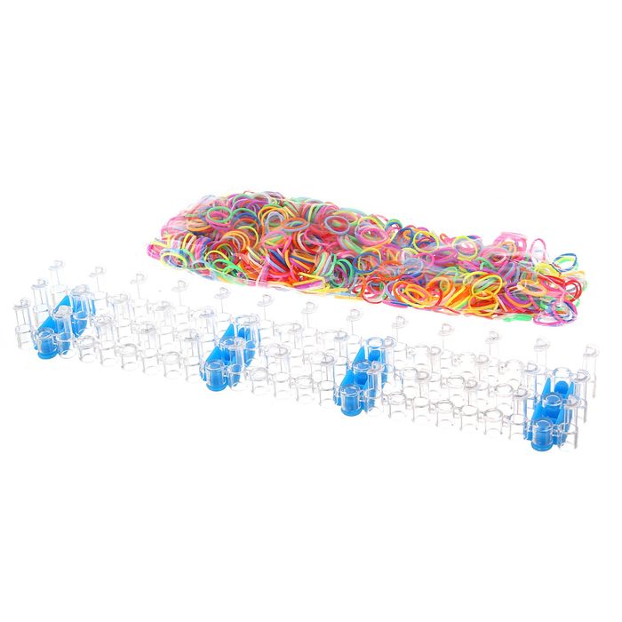 Резиночки для плетения "Стиль", набор 1200 резиночек, 4 металлических шарма, наклейки, инструменты и мастер-класс