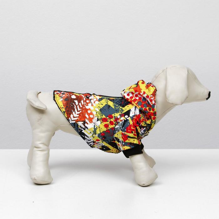 Куртка с капюшоном на меховом подкладе, XS (дс-17 см, ош-24 см, ог-30 см), микс