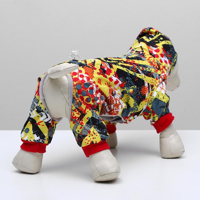 Комбинезон с меховым подкладом, S (дс-21 см, ош-26 см, ог-32 см), микс