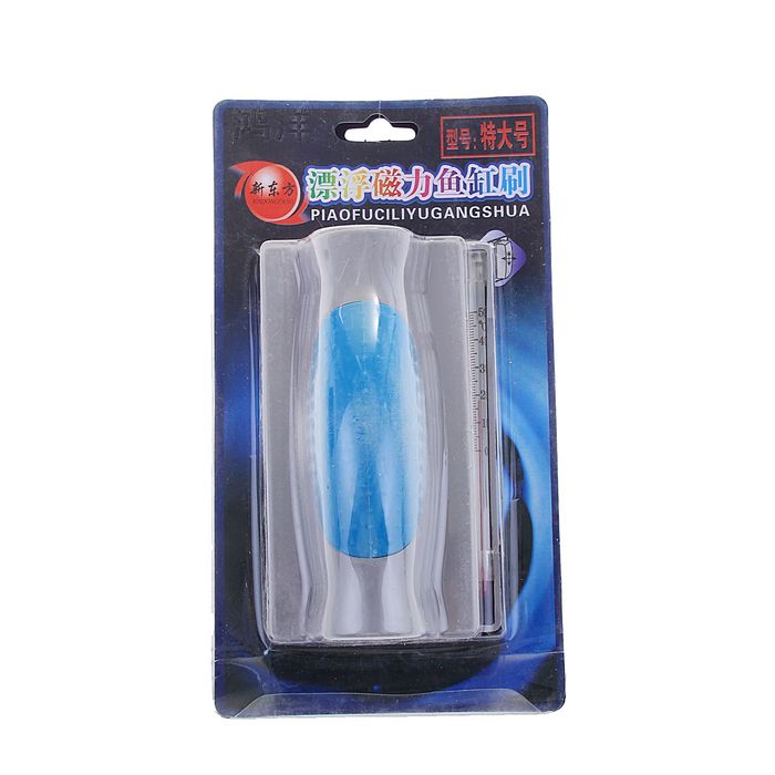 Магнитный скребок для аквариума с термометром, 12,5 х 6,5 х 9 см