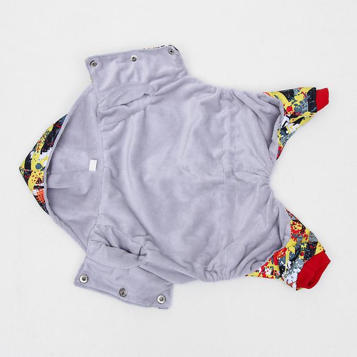 Комбинезон с меховым подкладом, М (дс-24 см, ош-28 см, ог-36 см), микс