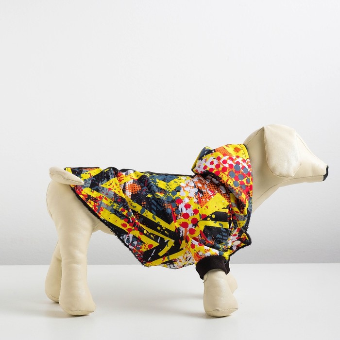 Куртка с капюшоном на меховом подкладе, М (дс-24 см, ош-28 смЮ ог-36 см), микс