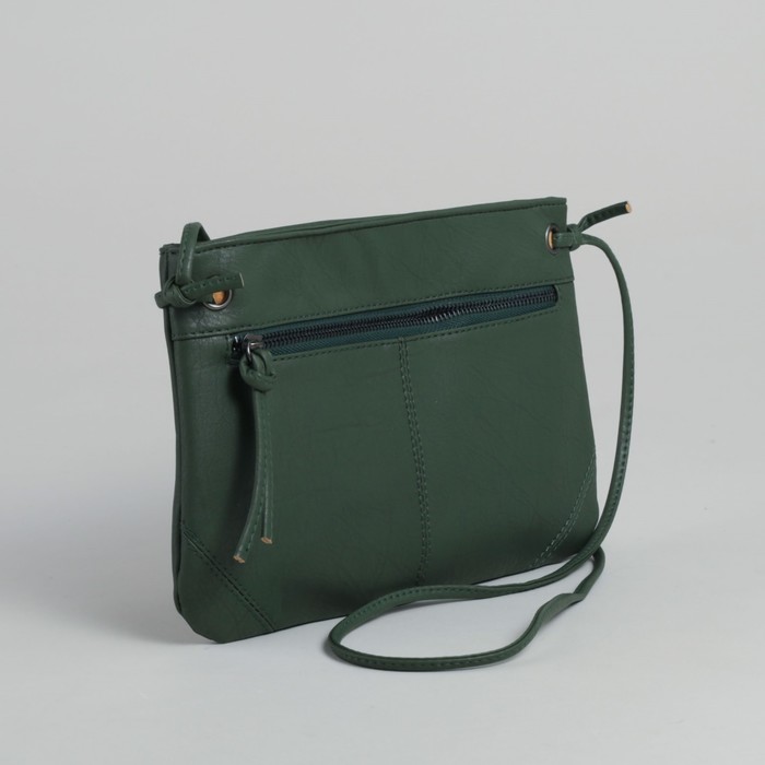 Сумка женская, 1 отдел, наружный карман, зеленый