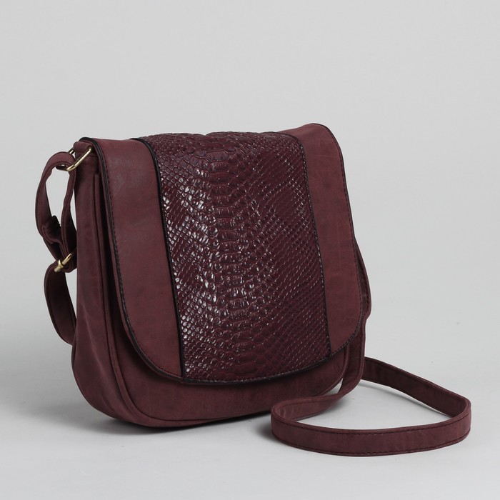 Сумка женская, 1 отдел, 1 наружный карман, бордовый