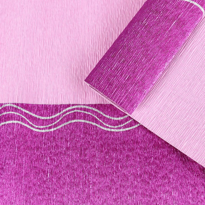 Бумага креп для цветов "Кант", розовый, 0,5 х 2,5 м