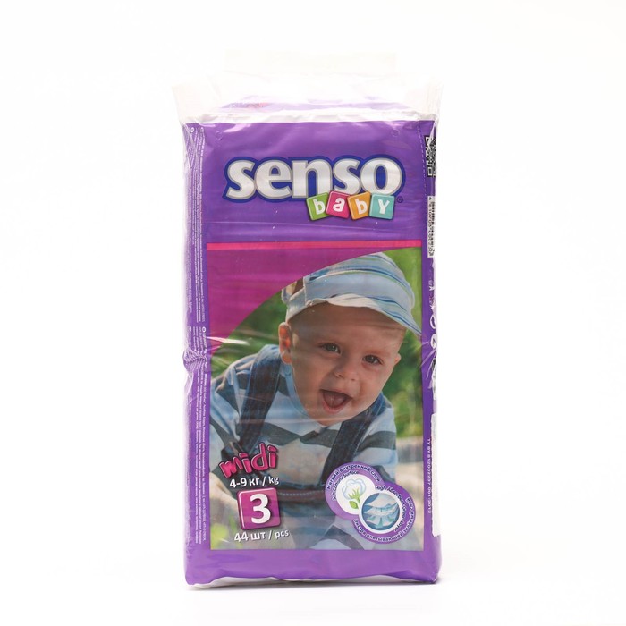 цена Подгузники «Senso baby» Midi (4-9 кг), 44 шт