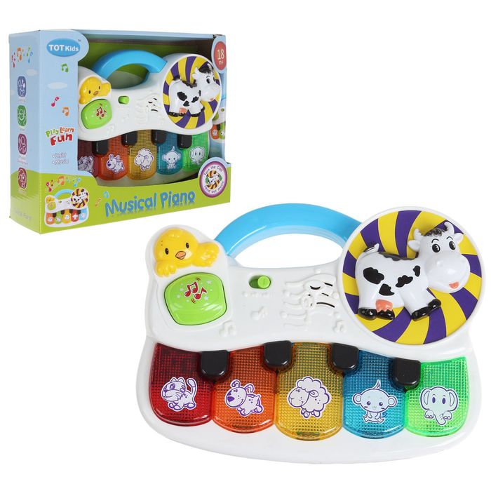 Музыкальная игрушка-пианино «Бурёнка», звуковые эффекты