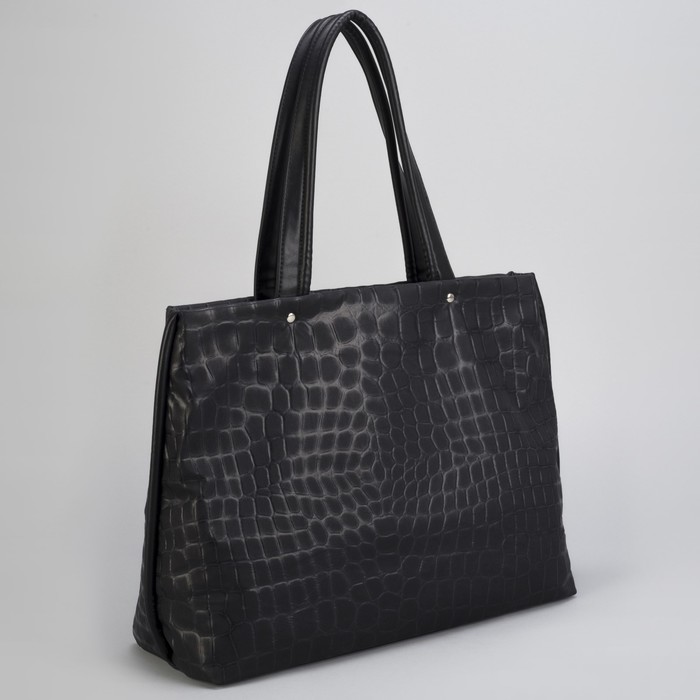 Сумка женская, 1 отдел на молнии, наружный карман, чёрная