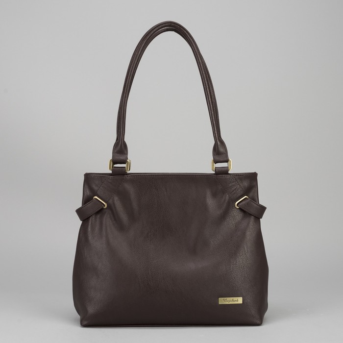 Сумка женская, 1 отдел на молнии, наружный карман, коричневая