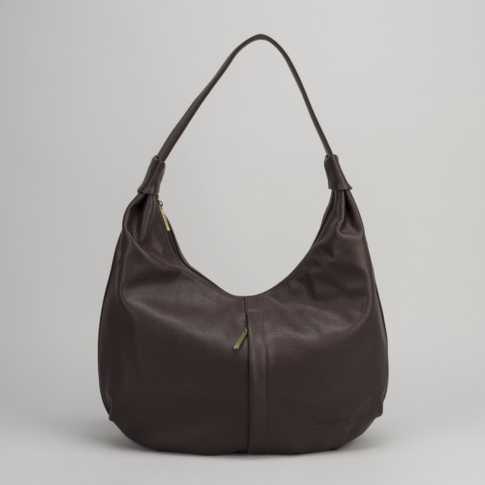 Сумка женская, 1 отдел на молнии, 2 наружных кармана, коричневая