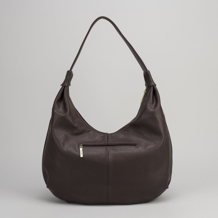 Сумка женская, 1 отдел на молнии, 2 наружных кармана, коричневая