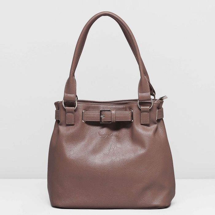 Сумка женская на молнии, 1 отдел, наружный карман, цвет коричневый