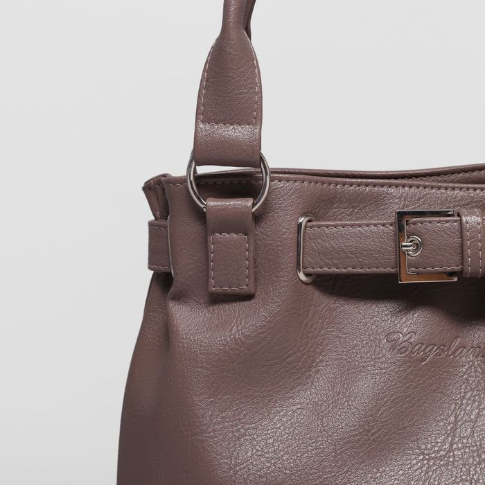 Сумка женская на молнии, 1 отдел, наружный карман, цвет коричневый