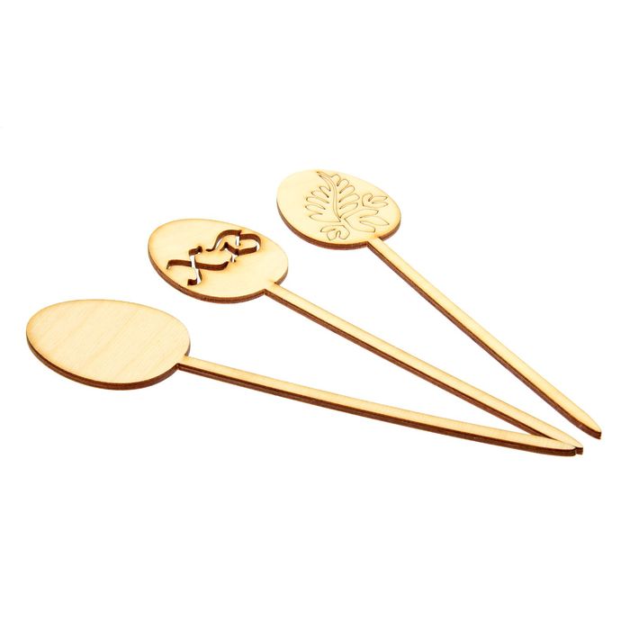 Заготовка для творчества "ХВ" на шпажках, 3 шт., толщ. 3 мм