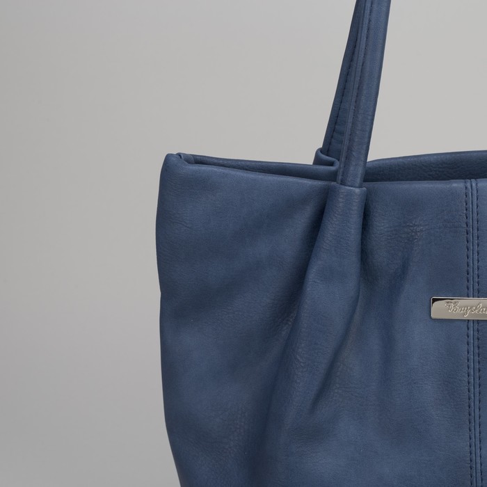 Сумка женская, 1 отдел на молнии, наружный карман, синяя