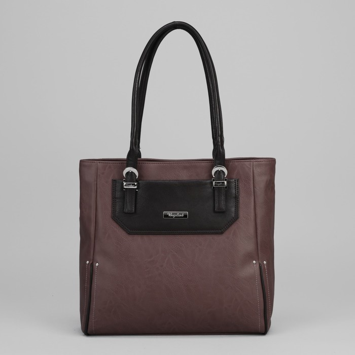 Сумка женская, 1 отдел на молнии, 1 наружный карман, коричневая