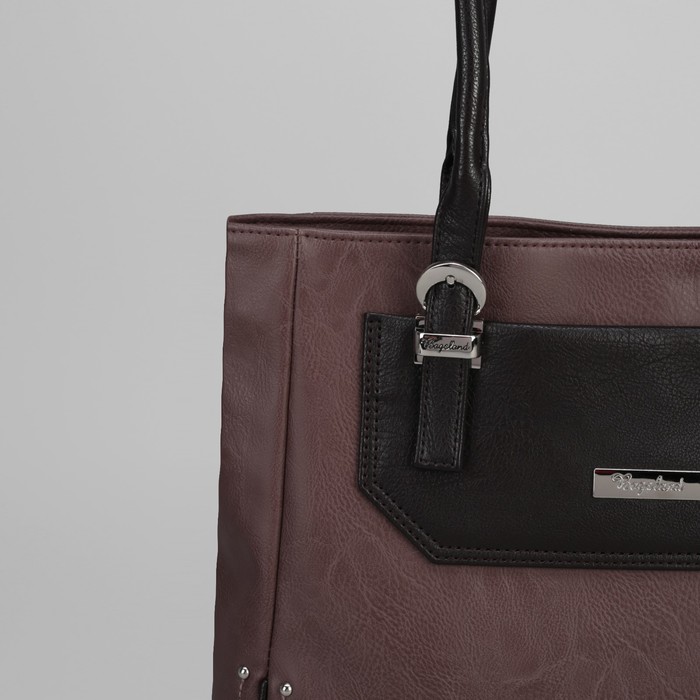 Сумка женская, 1 отдел на молнии, 1 наружный карман, коричневая