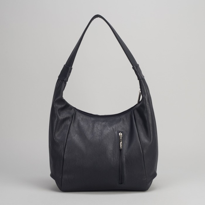 Сумка женская, 1 отдел на молнии, 2 наружных кармана, синяя