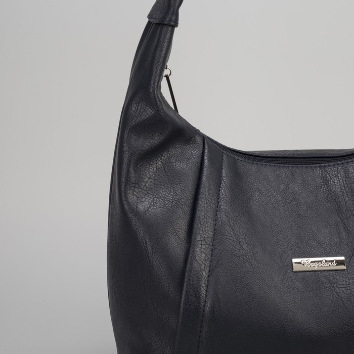 Сумка женская, 1 отдел на молнии, 2 наружных кармана, синяя