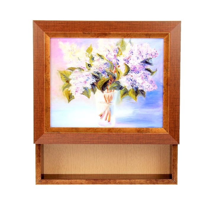 Ключница с полочкой "Букет сирени"