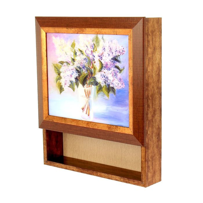 Ключница с полочкой "Букет сирени"