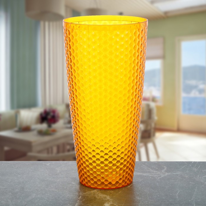 Ваза для цветов "Мозаика", цвет оранжевый