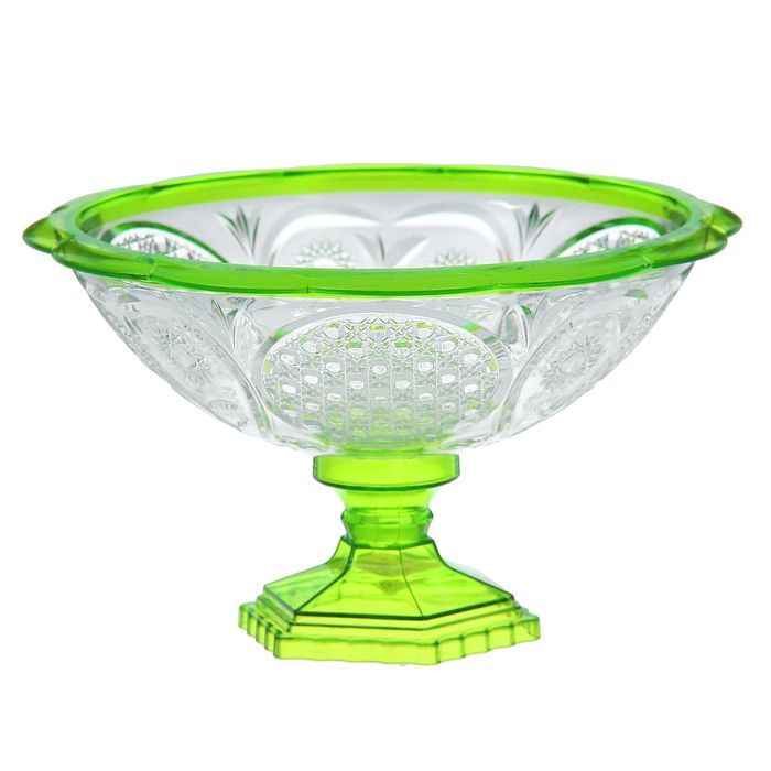 Ваза 19 см, малая "Хрусталь", цвет прозрачно-зеленый