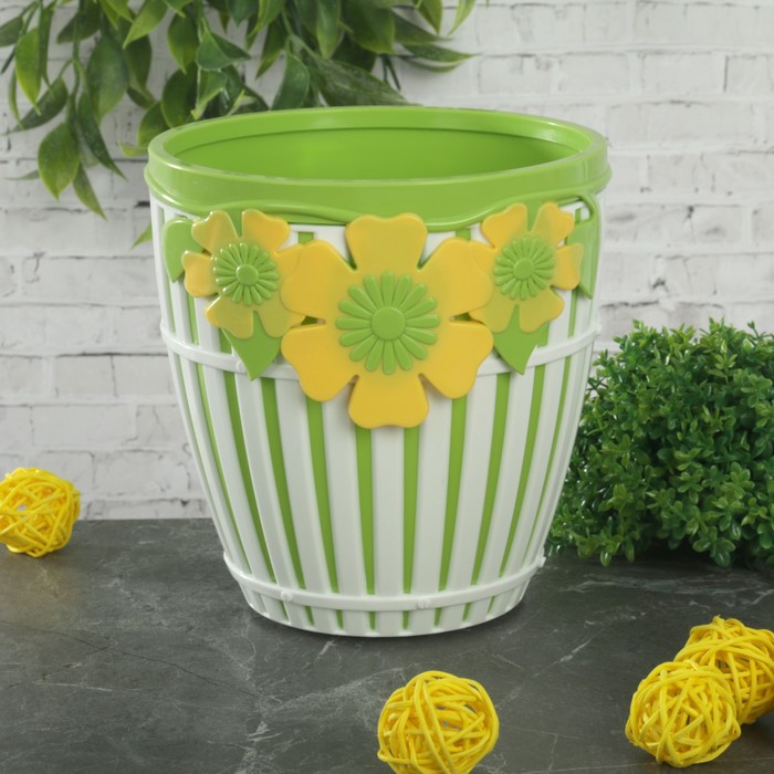 Кашпо 1,5 л "Лоза", цвет МИКС