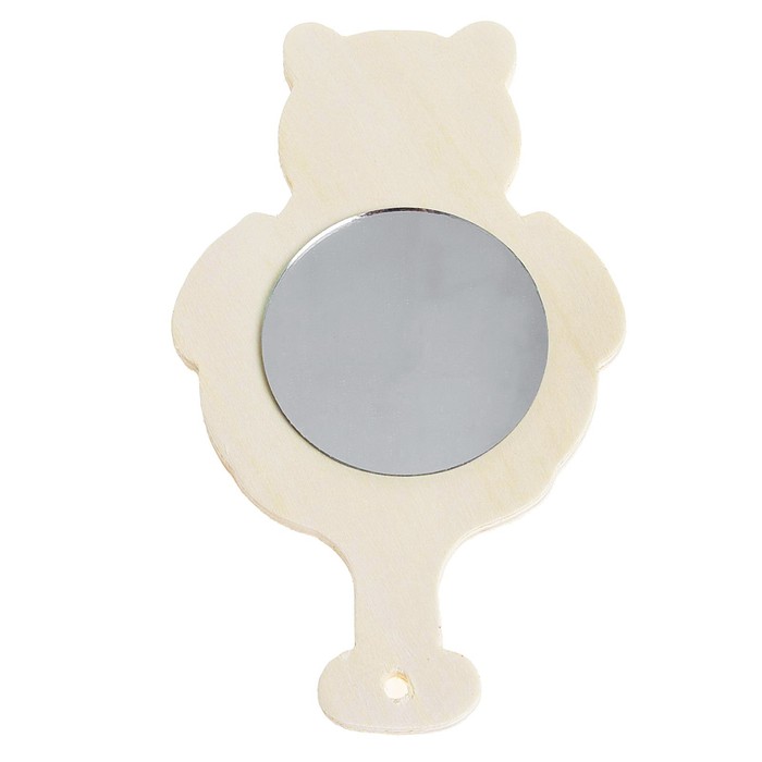 Роспись по дереву зеркало "Медвежонок"