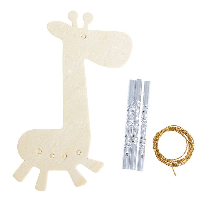 Роспись по дереву Музыка ветра "Жирафик" МИКС