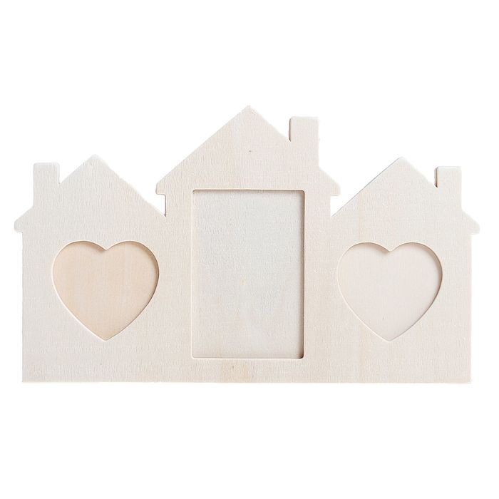 Роспись по дереву Фоторамка "Милый дом" для фото 5,8 × 6 см; 9 × 6,3 см, на подставке