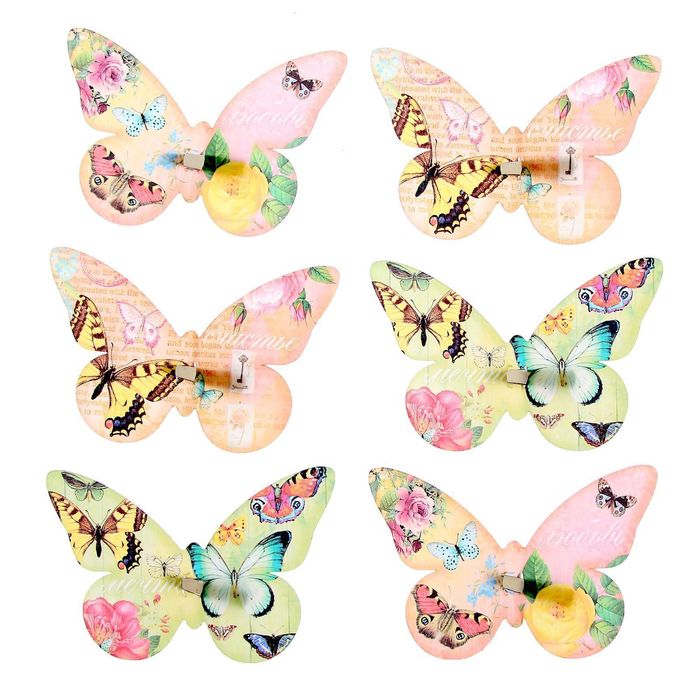 Набор декоративных бабочек «Мечта", 16,5 х 11,5 см