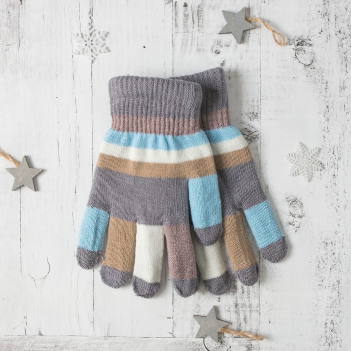 Перчатки детские двуслойные Collorista "Классика", размер 20 (р-р произв. 19), цвет МИКС