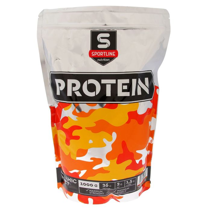 Протеин SportLine Dynamic Whey Protein, Лесные ягоды, спортивное питание, 1000 г
