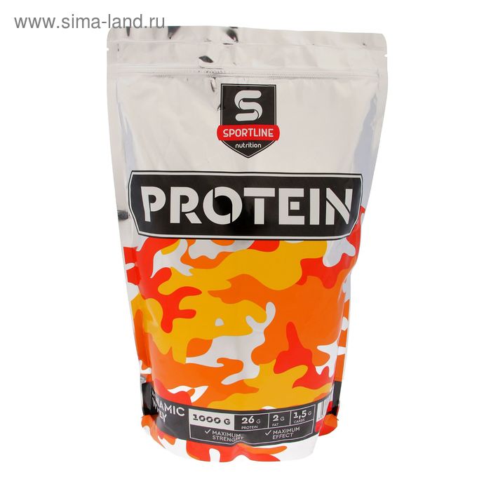 фото Протеин sportline dynamic whey protein, клубника, 1000 г