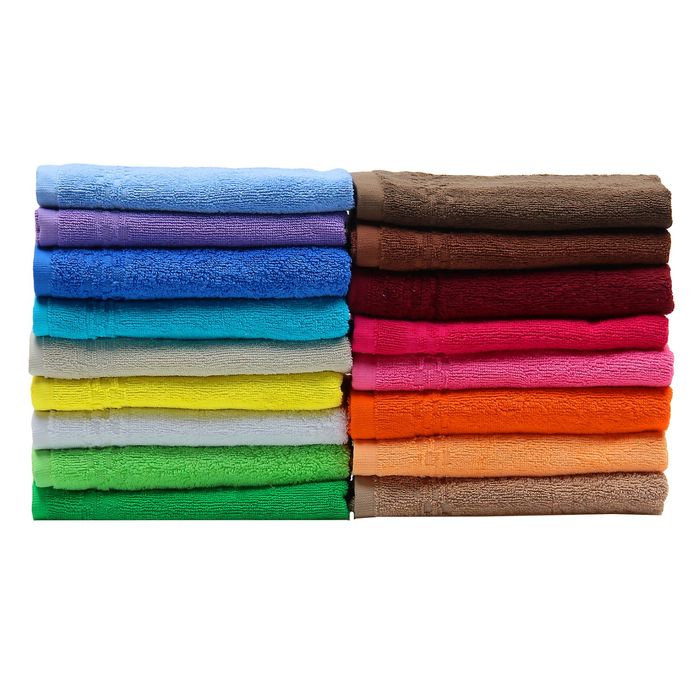 Полотенце Collorista однотонное, цвет светло-розовый, размер 40х70 см +/- 3 см, 400 гр/м2