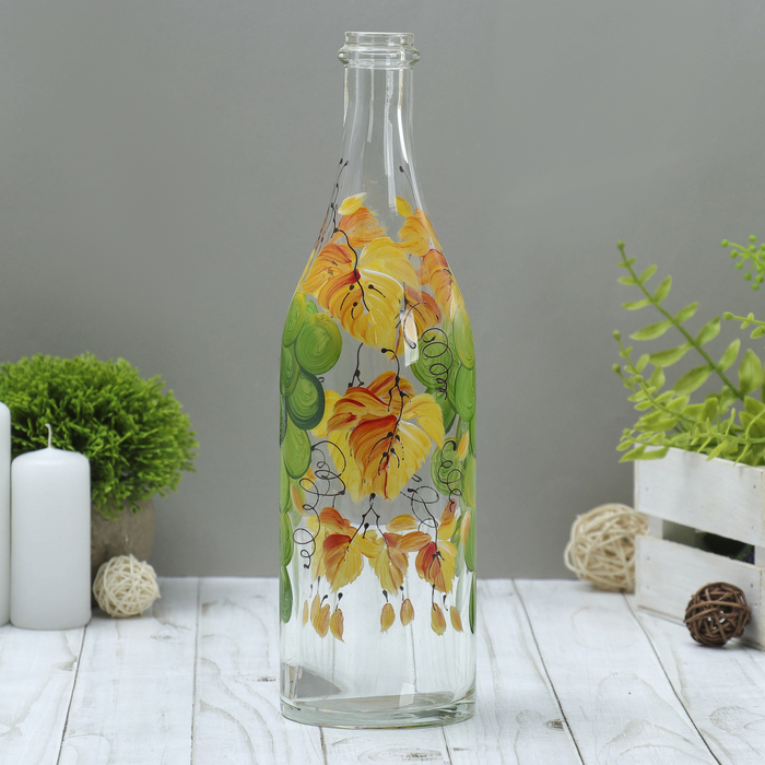 Ваза "Бутыль", зелёный виноград, 1 л