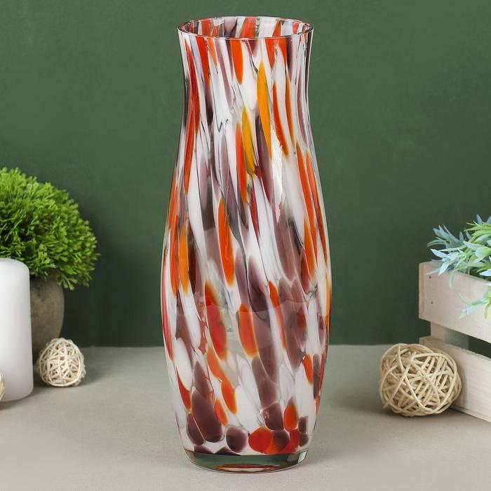 Ваза Гранд 26 см, красно-бело-марганцевая ваза сияние красно марганцевая 51 см
