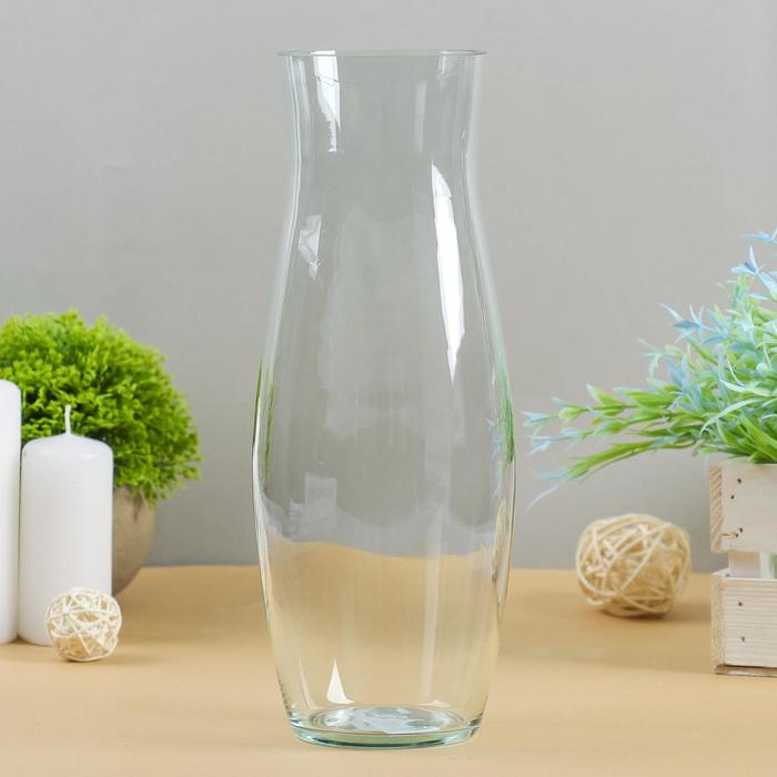 Ваза С-64 H= 260 мм. из прозрачного стекла (без декора) ваза волна h 280 мм из прозрачного стекла без декора