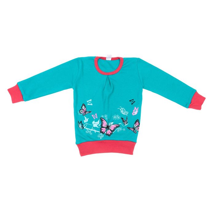 Футболка (джемпер) для девочки, рост 98 см (56), цвет МИКС 5402М