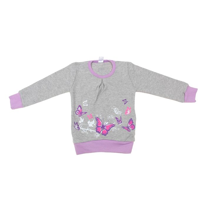 Футболка (джемпер) для девочки, рост 98 см (56), цвет МИКС 5402М