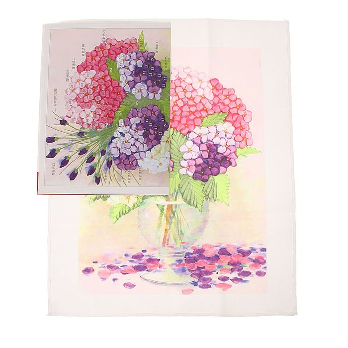 Набор для вышивания лентами "Букет очарование" размер основы 40*51 см