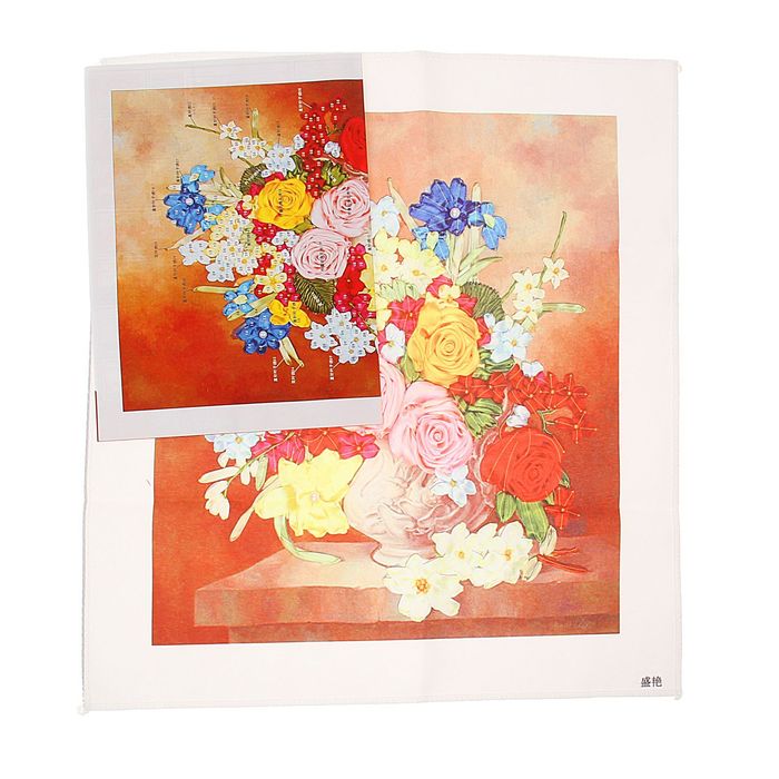 Набор для вышивания лентами "Букет любимой" размер основы 50*45 см